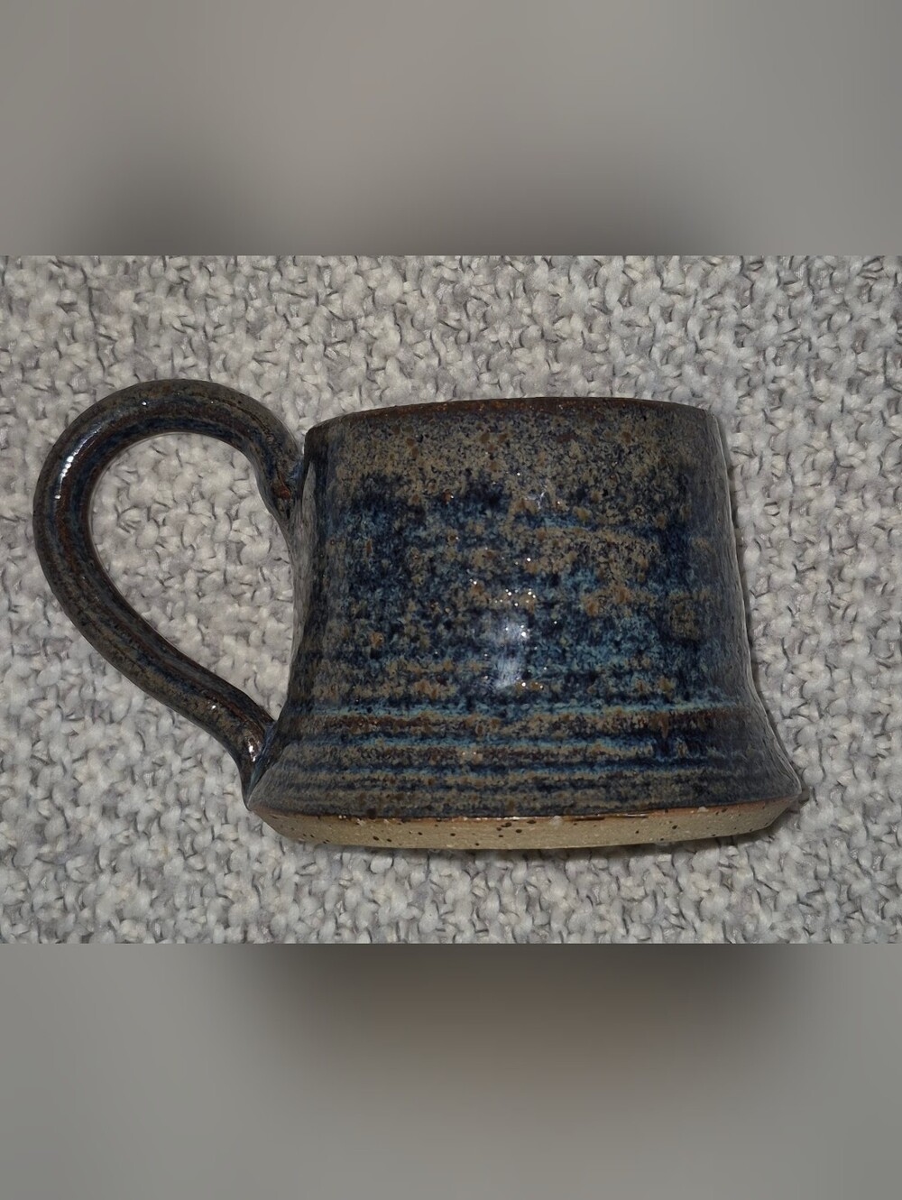 Handcrafted Blue Glazed Ceramic Mug 6oz